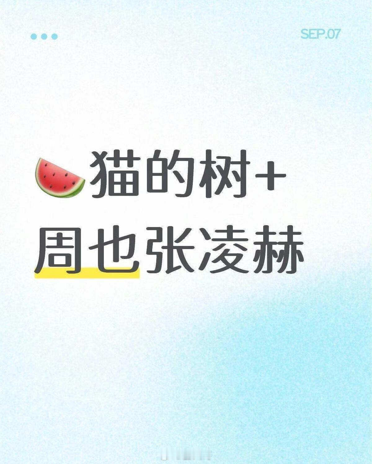 张凌赫周也将合作猫的树新剧 哇塞，没想到心心念的古装神颜居然要合作现偶剧了，网传