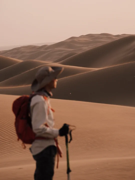 「库布齐以北，我徒步穿过风的褶皱」