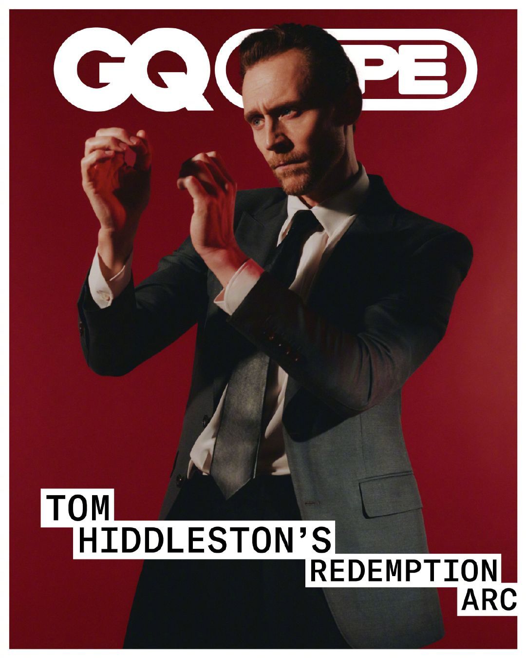Tom Hiddleston拍摄《GQ HYPE》周刊封面，许久不见的帅照营业！