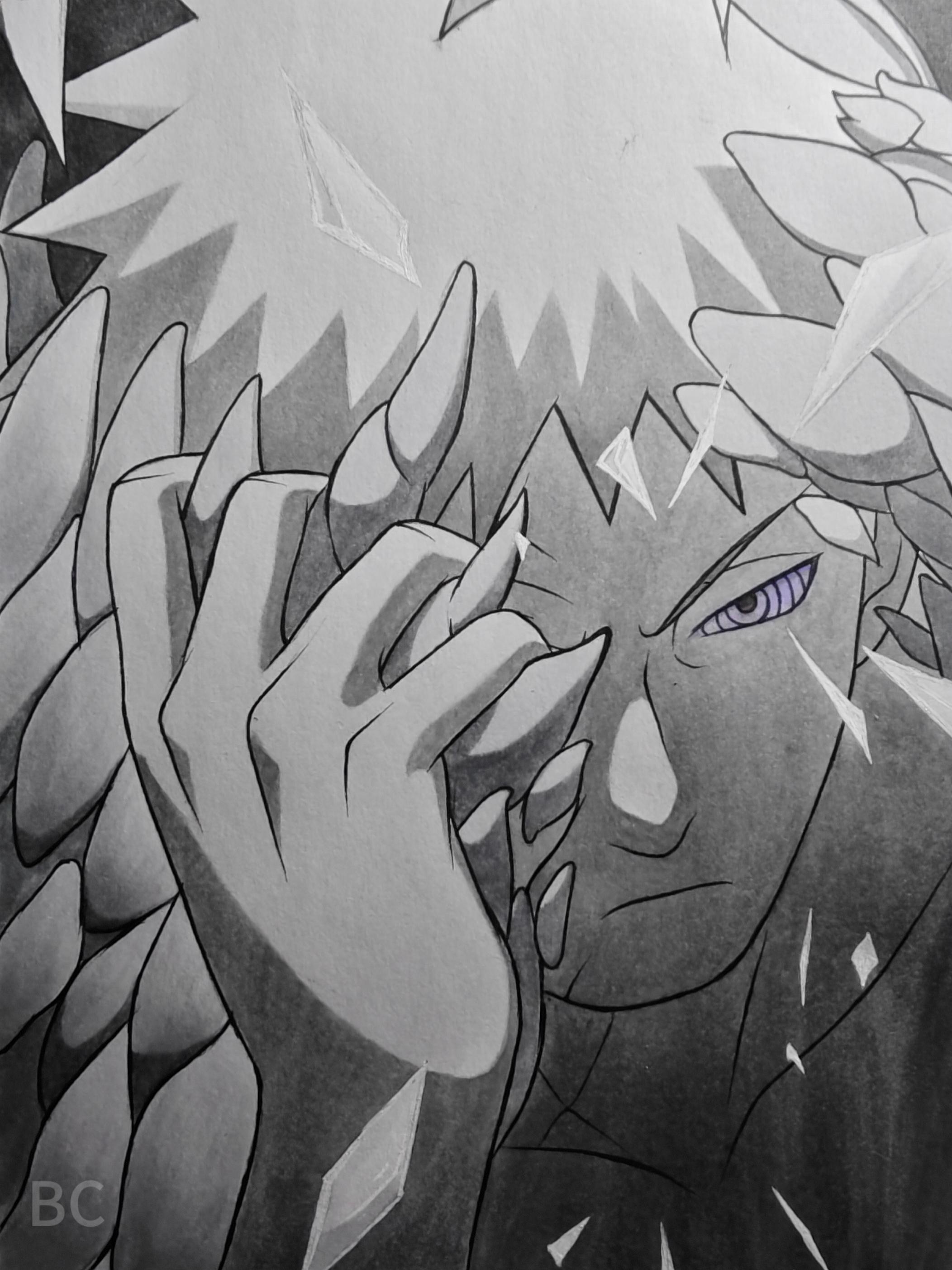 十尾人柱力带土降临。