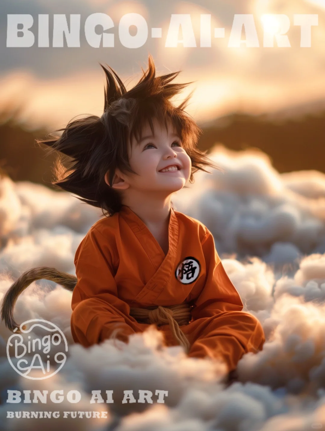 七龙珠孙悟空🐒萌娃创意写真👉🏻附MJ关键词