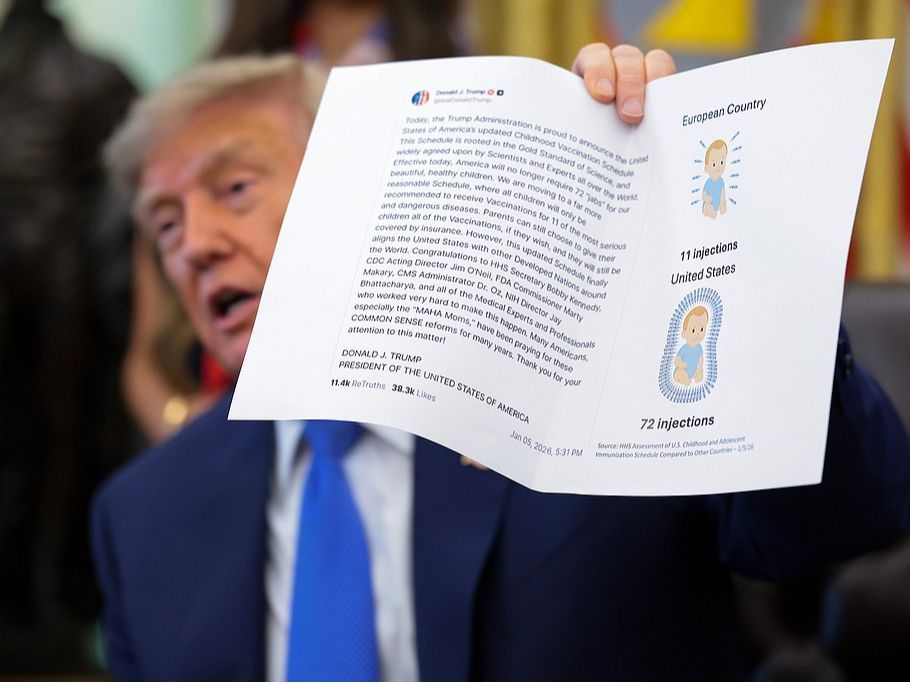 美国儿童疫苗之争，表面是科学分歧，实则是信任危机。仅有17%的美国人信任联邦政府