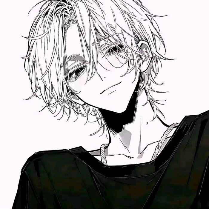 动漫男头 | 黑白冷调动漫男头 疏离破碎感 ​​​