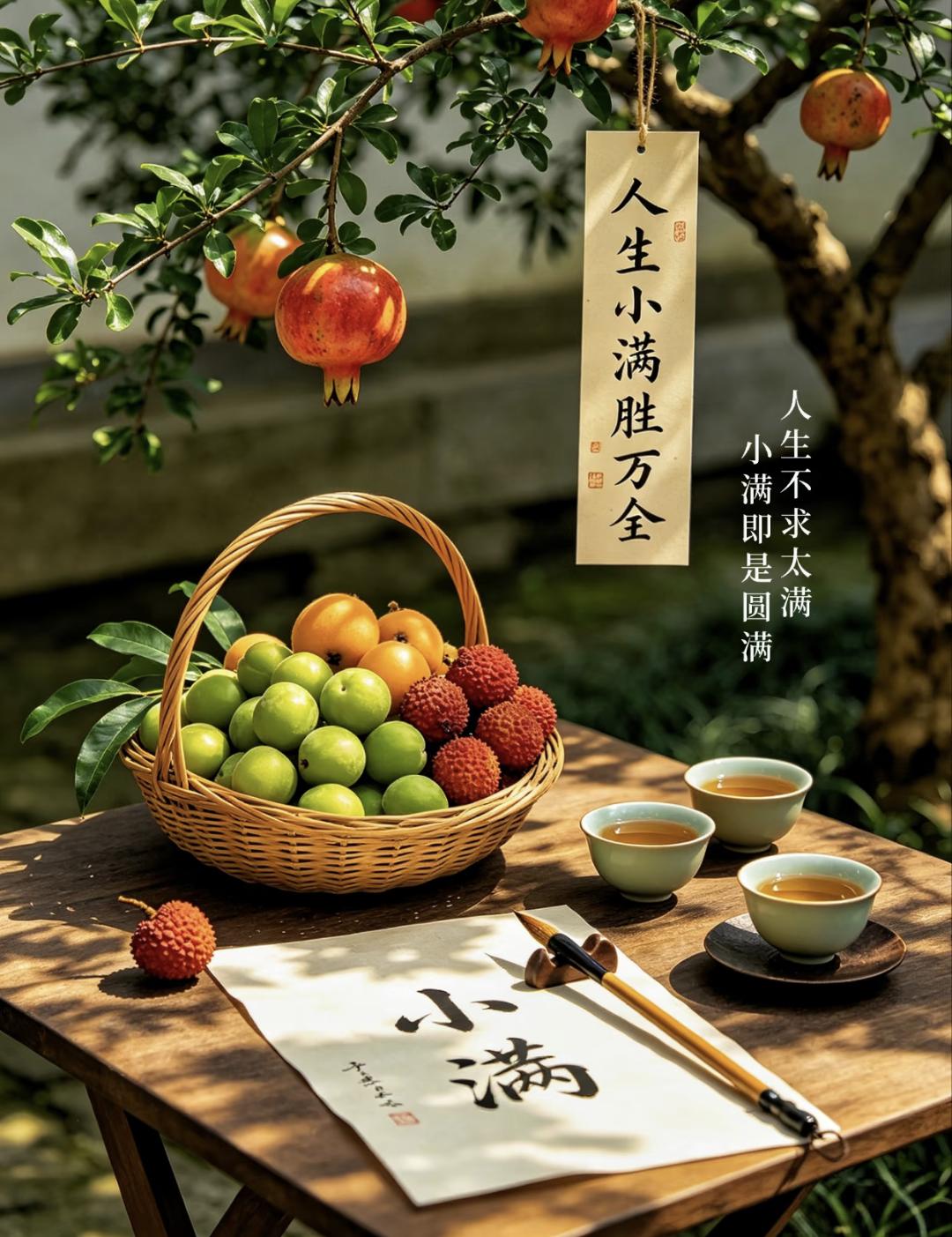 风穿过麦浪，把夏天吹成了温柔的模样。麦穗灌浆、枇杷泛黄、荷风送香，连石榴花都开得