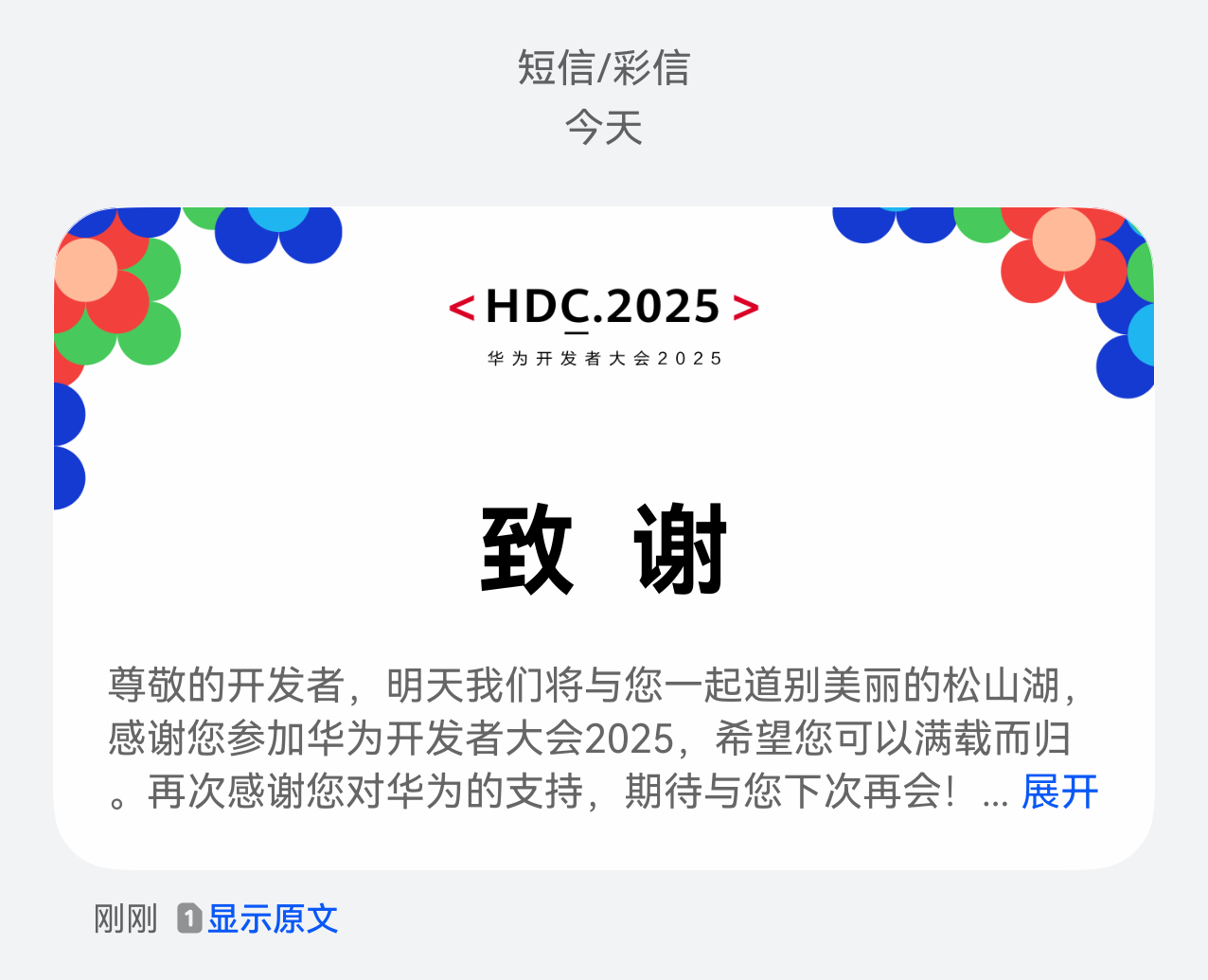 2025年的HDC圆满结束啦，在进门的那块石碑后面还有一句话，叫做你的名字无人知