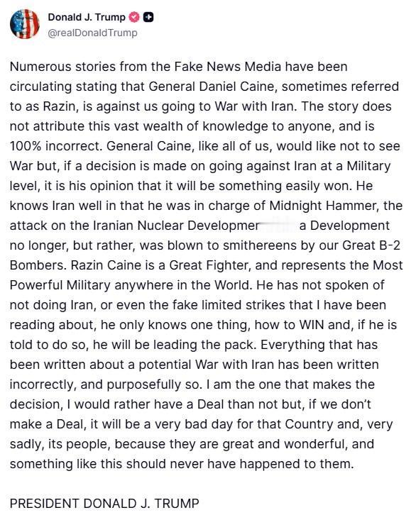 刚刚，特朗普在Truth Social上火力全开，直接点名“假新闻媒体”散布谣言