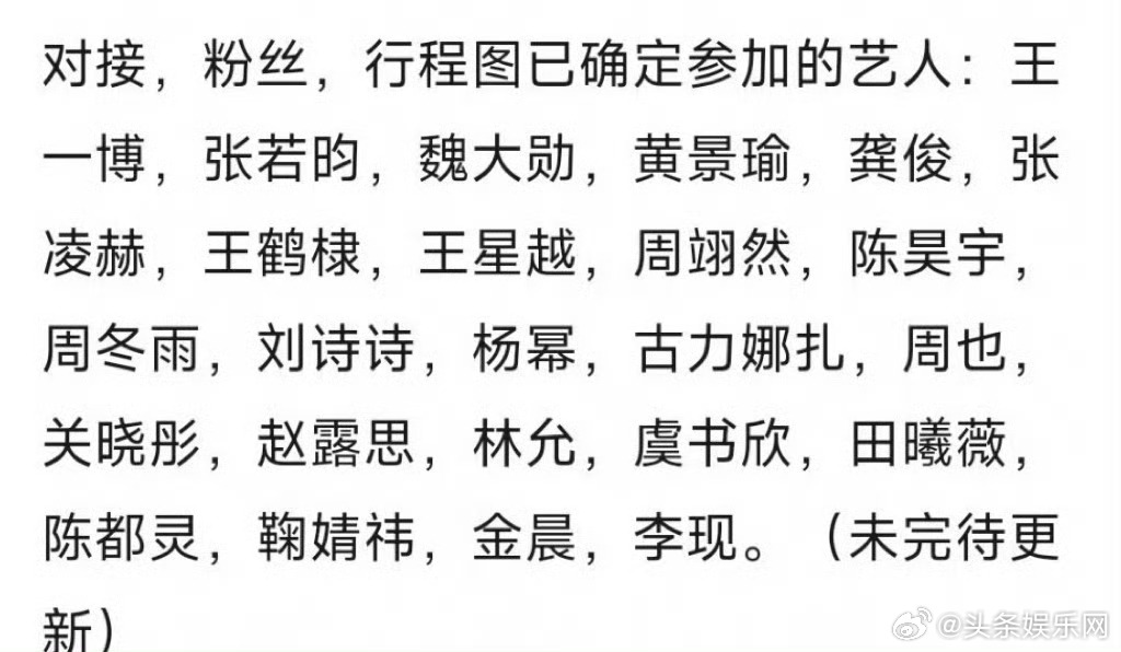 #VOGUE盛典已确定阵容##VOGUE时尚盛典阵容名单# 已确定参加vogue