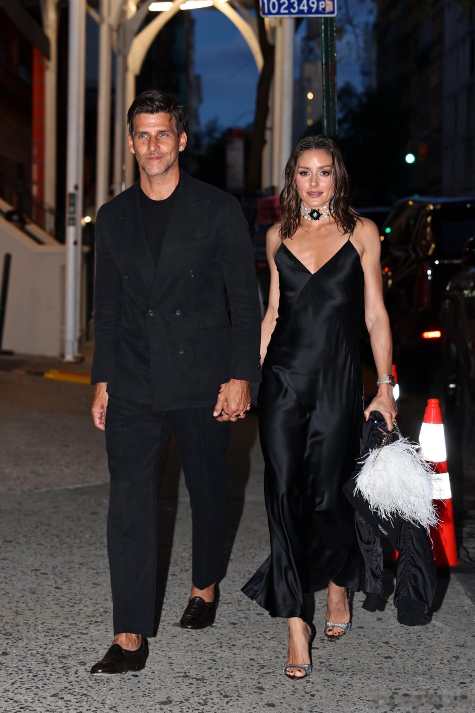 Olivia Palermo奥利维亚巴勒莫和老公Johannes Huebl约翰