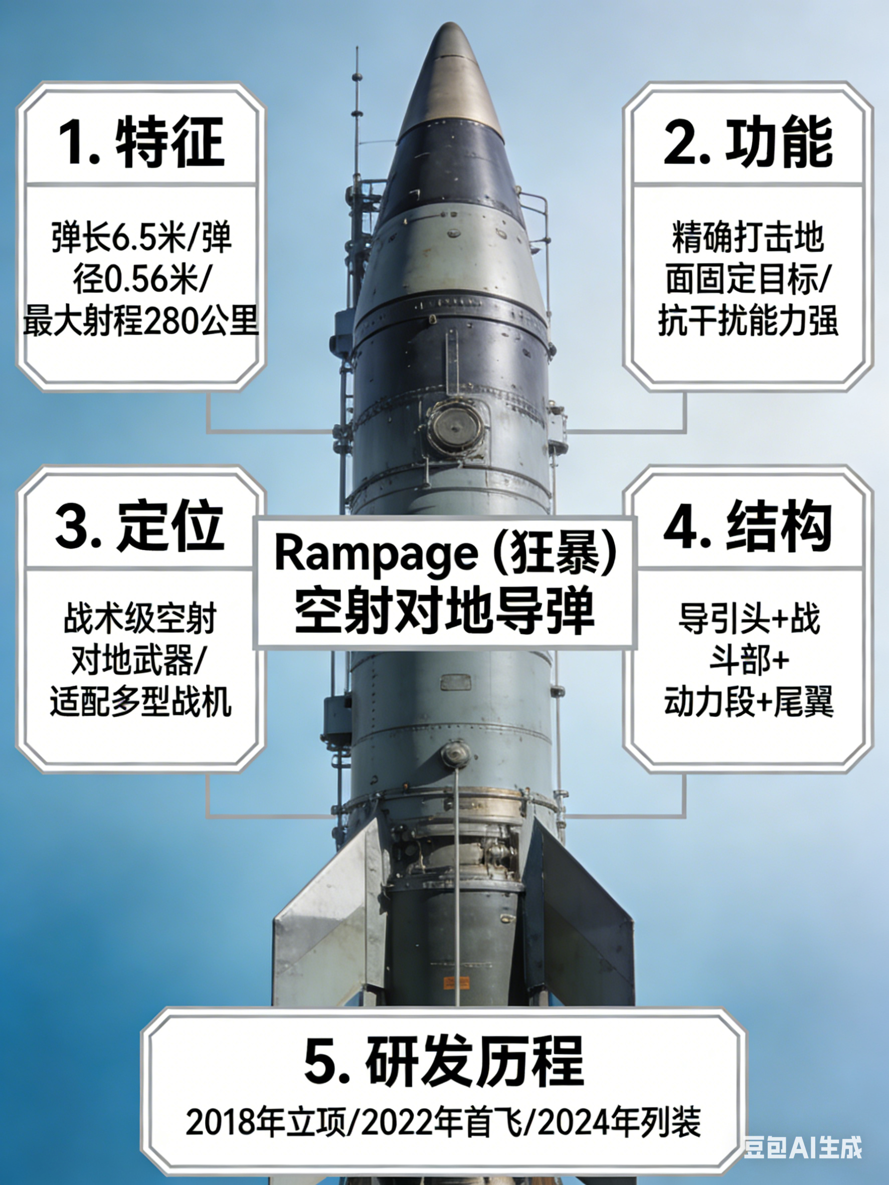 全球武器装备盘点 以色列“狂暴”（Rampage）空射对地导弹一款由以色列军事工