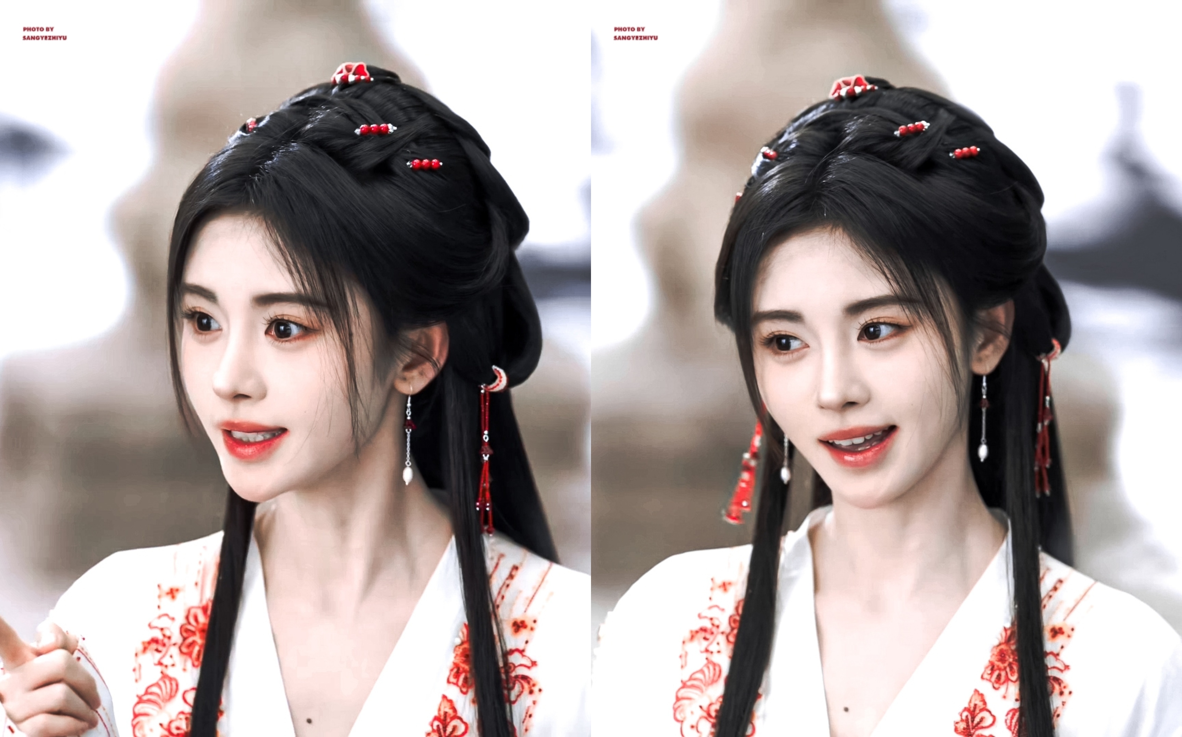 「《千香》· 姜黎非超话二创联产活动」蝶簪缀珠凝灵韵🦋素冠绾发栖青竹🎐赤珠编