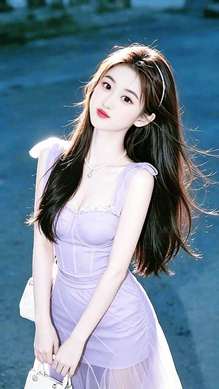 紫裙韵味 连衣裙 清纯甜美 氛围感美拍 元气少女