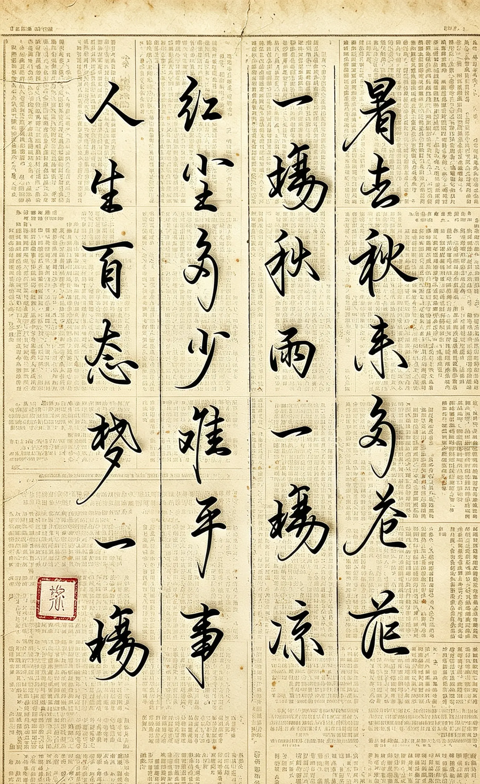 手写 打油诗 感悟 写字是一种生活