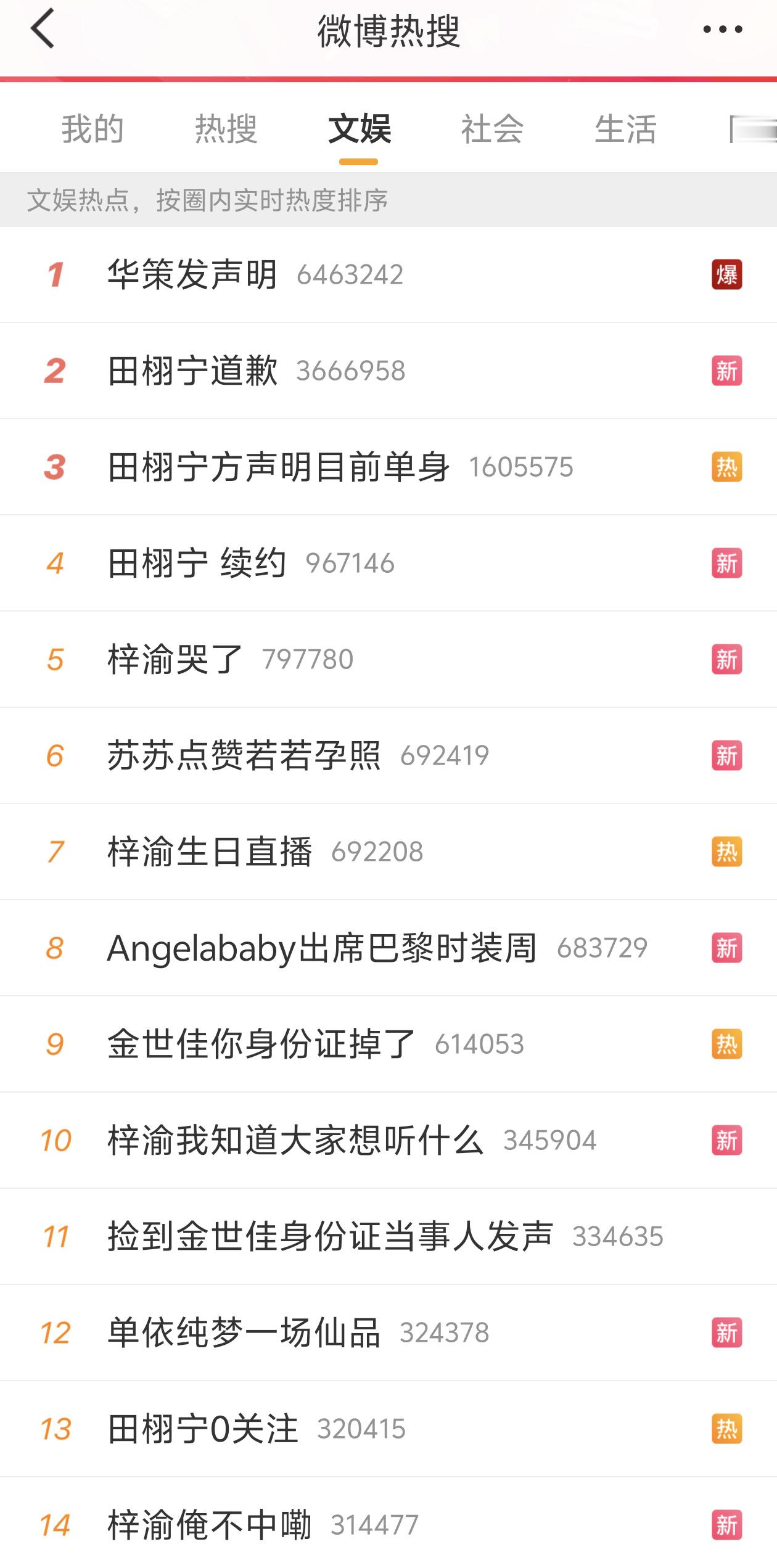 田栩宁道歉 .梓渝剧宣 这热搜拉满了🔥 ​​​