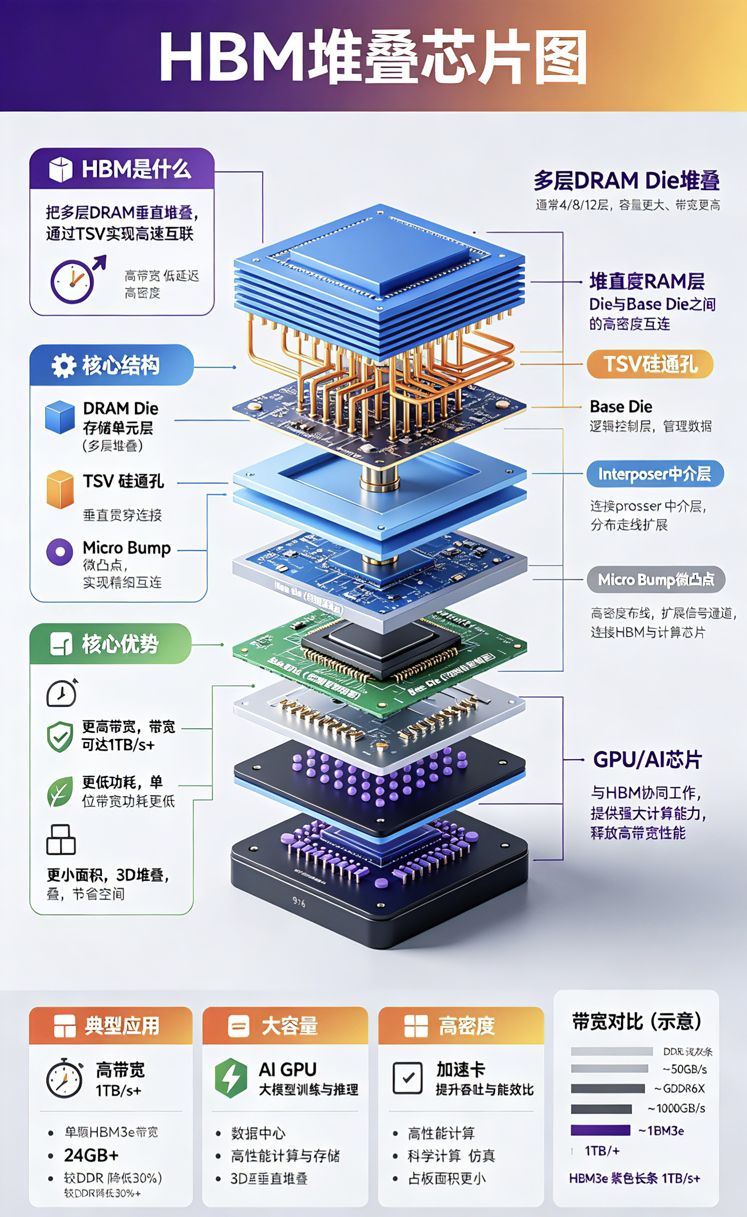 为什么各种存储芯片都疯狂涨价？归根到底是因为AI训练使用的HBM存储利润超高，挤