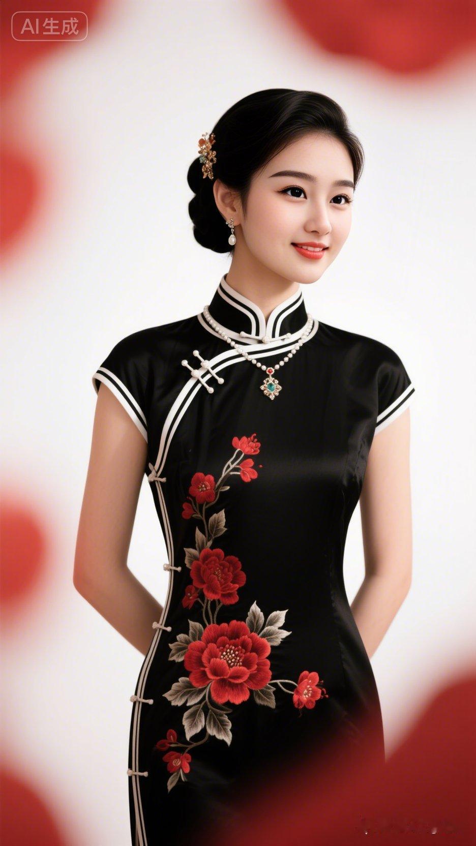 复古旗袍，红艳惊艳，尽显东方韵味！