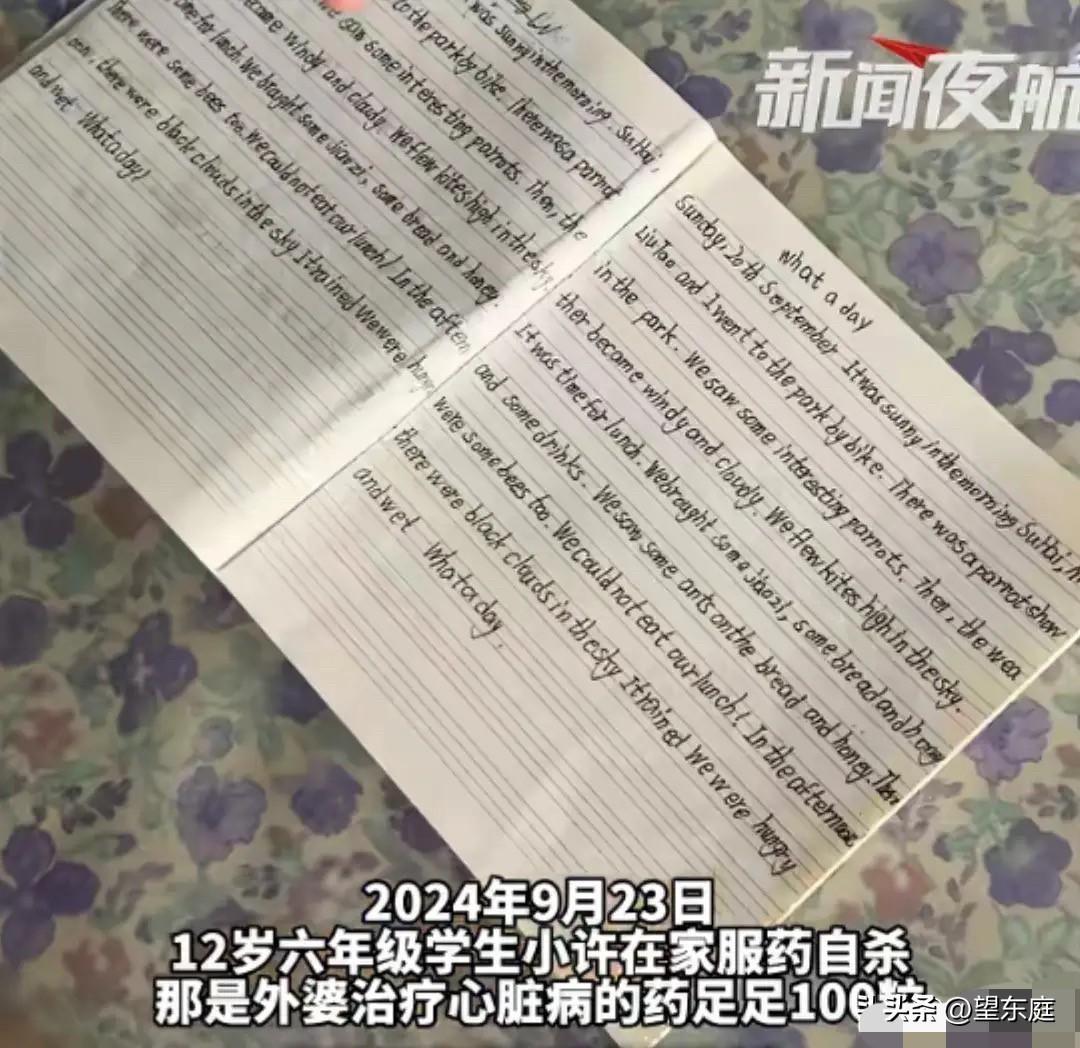 12岁女孩留遗书服药自杀背后，为什么很多家长会共情那个被起诉的英语老师？原因很简