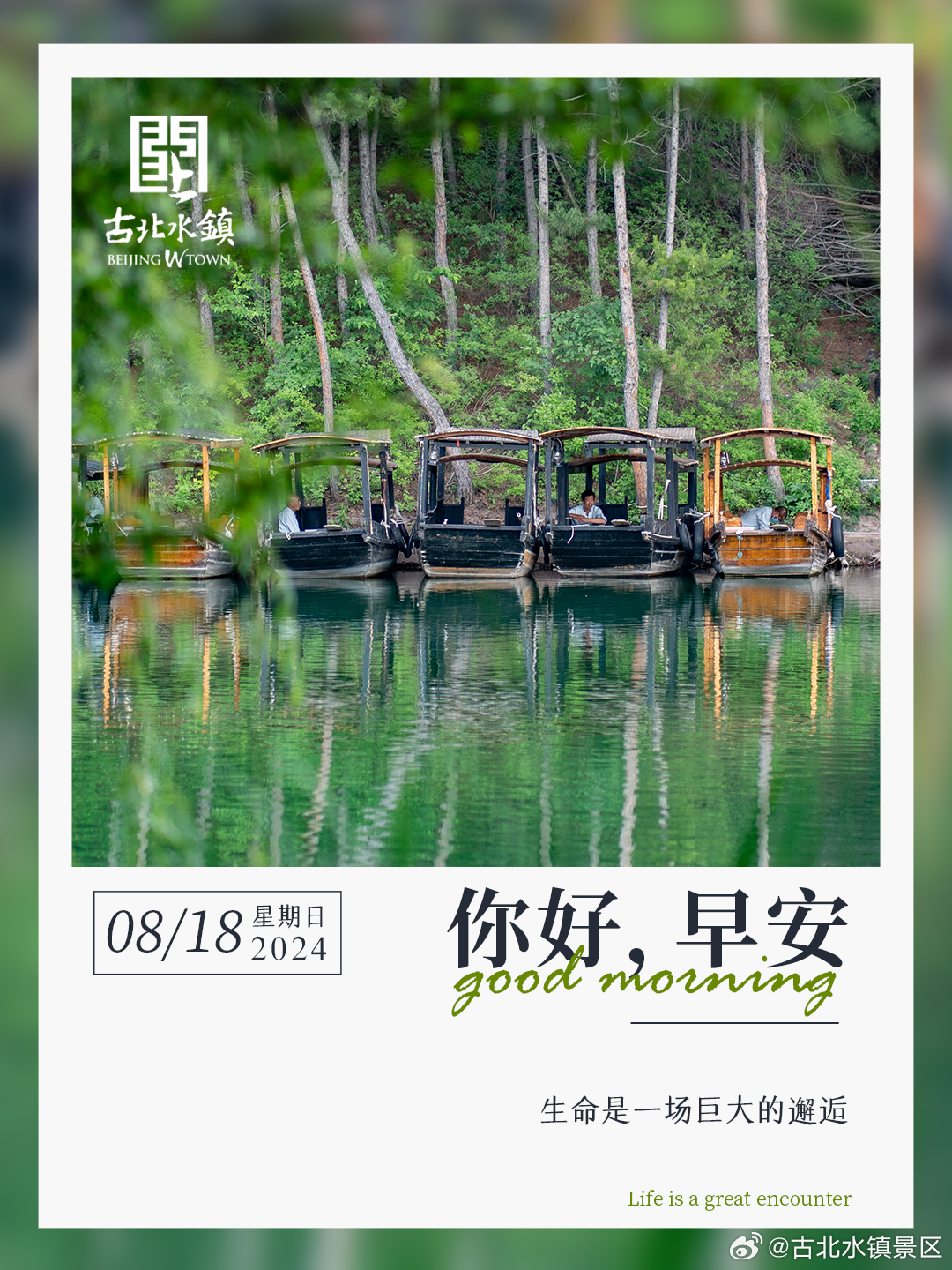 生命是一场巨大的邂逅早安，宝子们~#长城下的星空小镇# #很高兴在古北水镇认识你