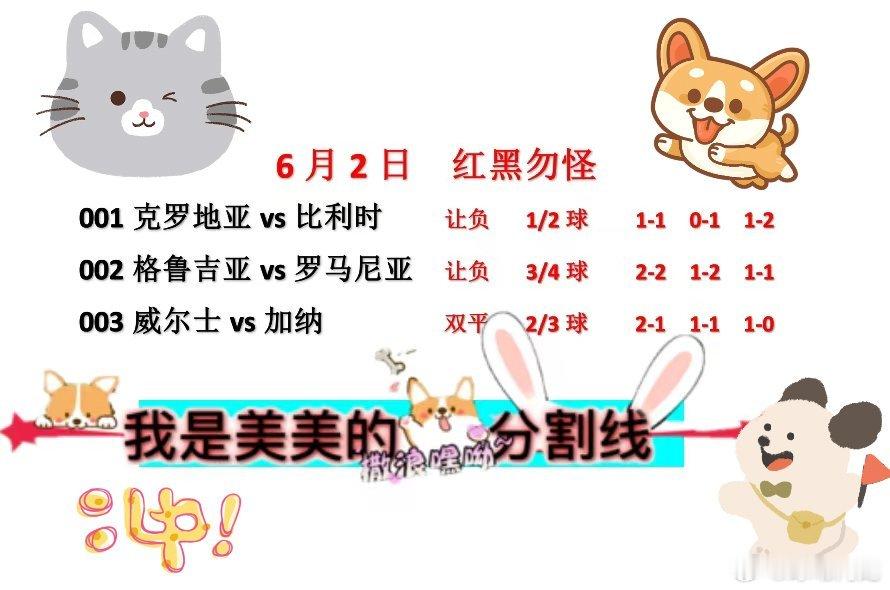 6.2今日足球赛事安排，昨日比分大满贯，今天我们三连好评就在眼前。今日足球国际足