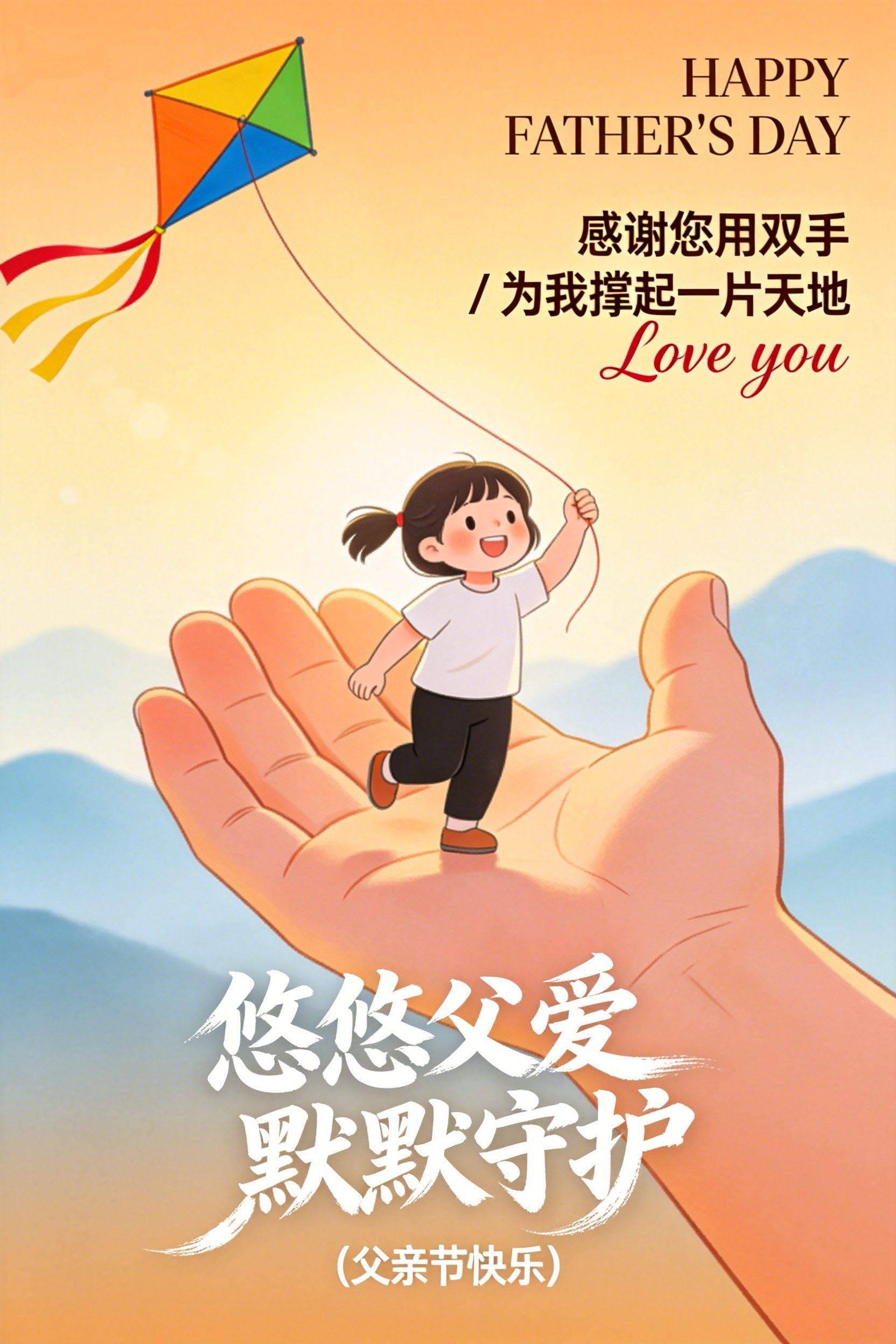 2026父亲节祝福图片海报壁纸拿图吱一声噢～ 