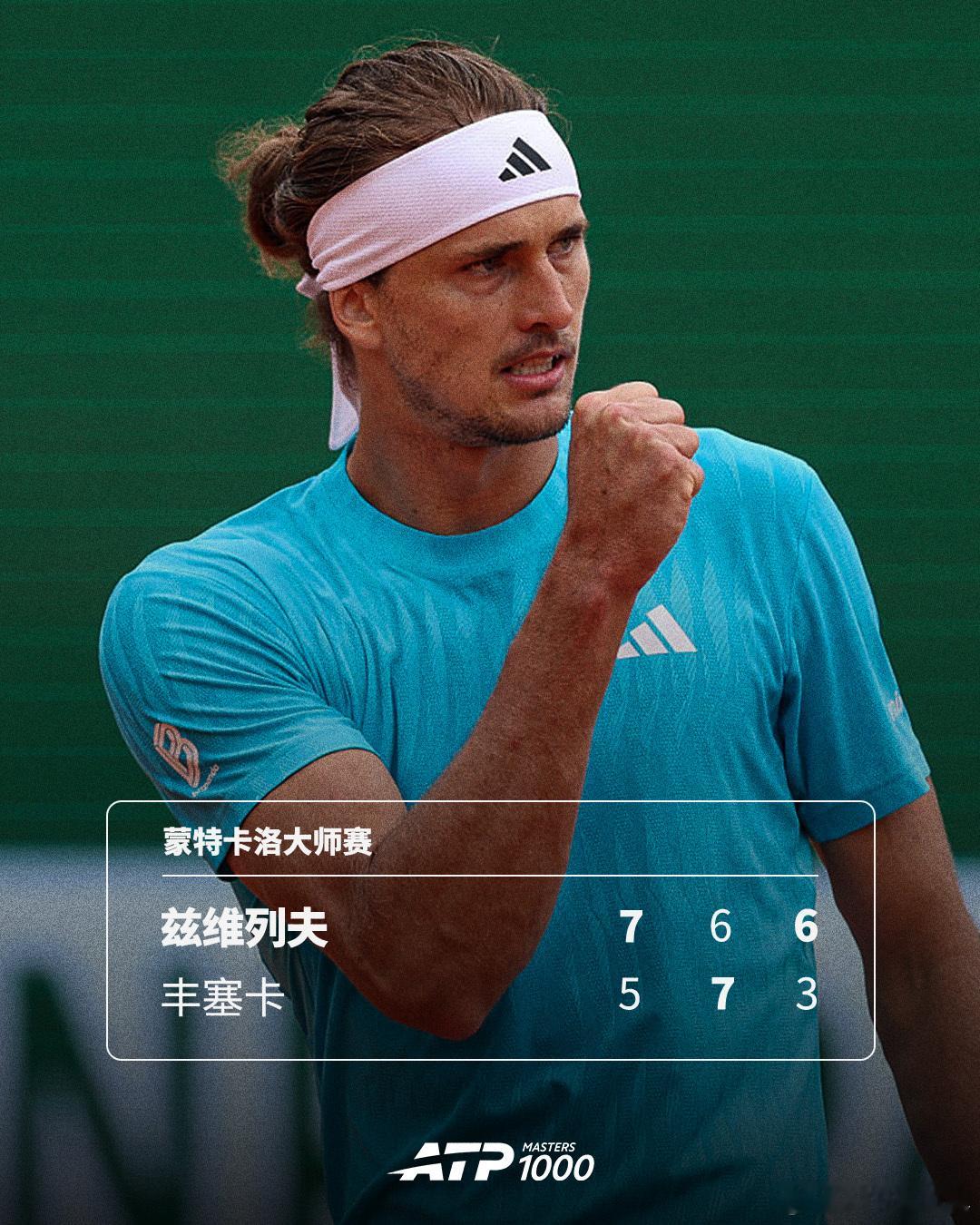 兹维列夫苦战晋级四强🔥ATP1000 蒙特卡洛大师赛1/4决赛，3号种子兹维列