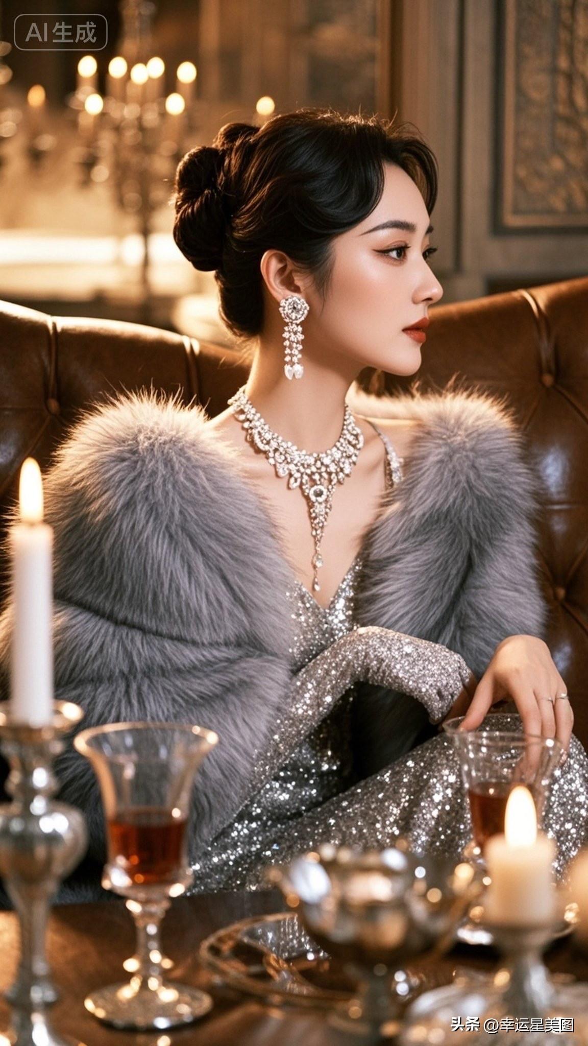 奢华晚宴，闪耀珠宝，优雅气质，尽显魅力！