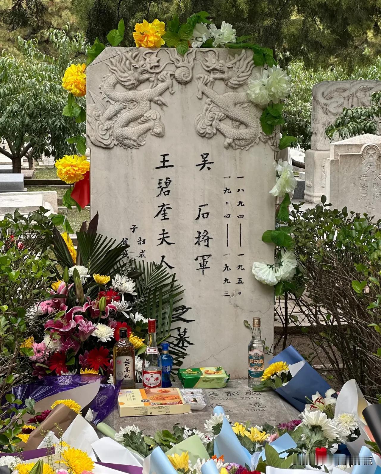 我同学一家三口，前两天去福田公墓祭拜吴石将军。

她说，走到那里一看，根本不用问