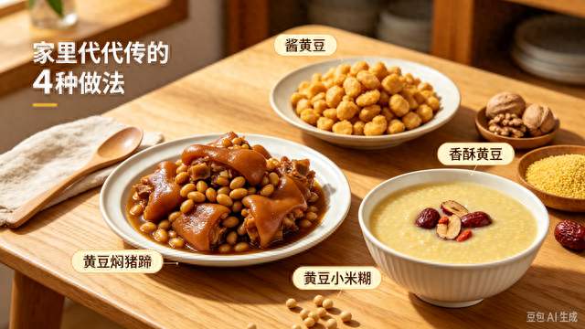 不起眼的黄豆，4种家常做法太香了