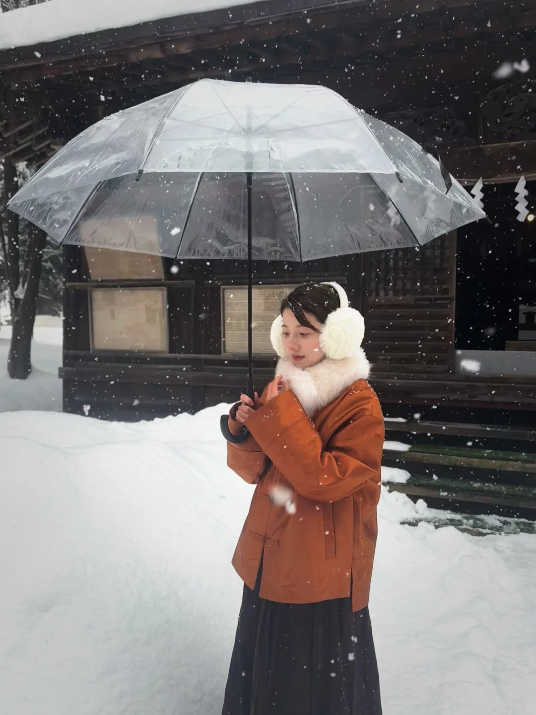 北海道的一个雪天，原图直出也有氛围感～