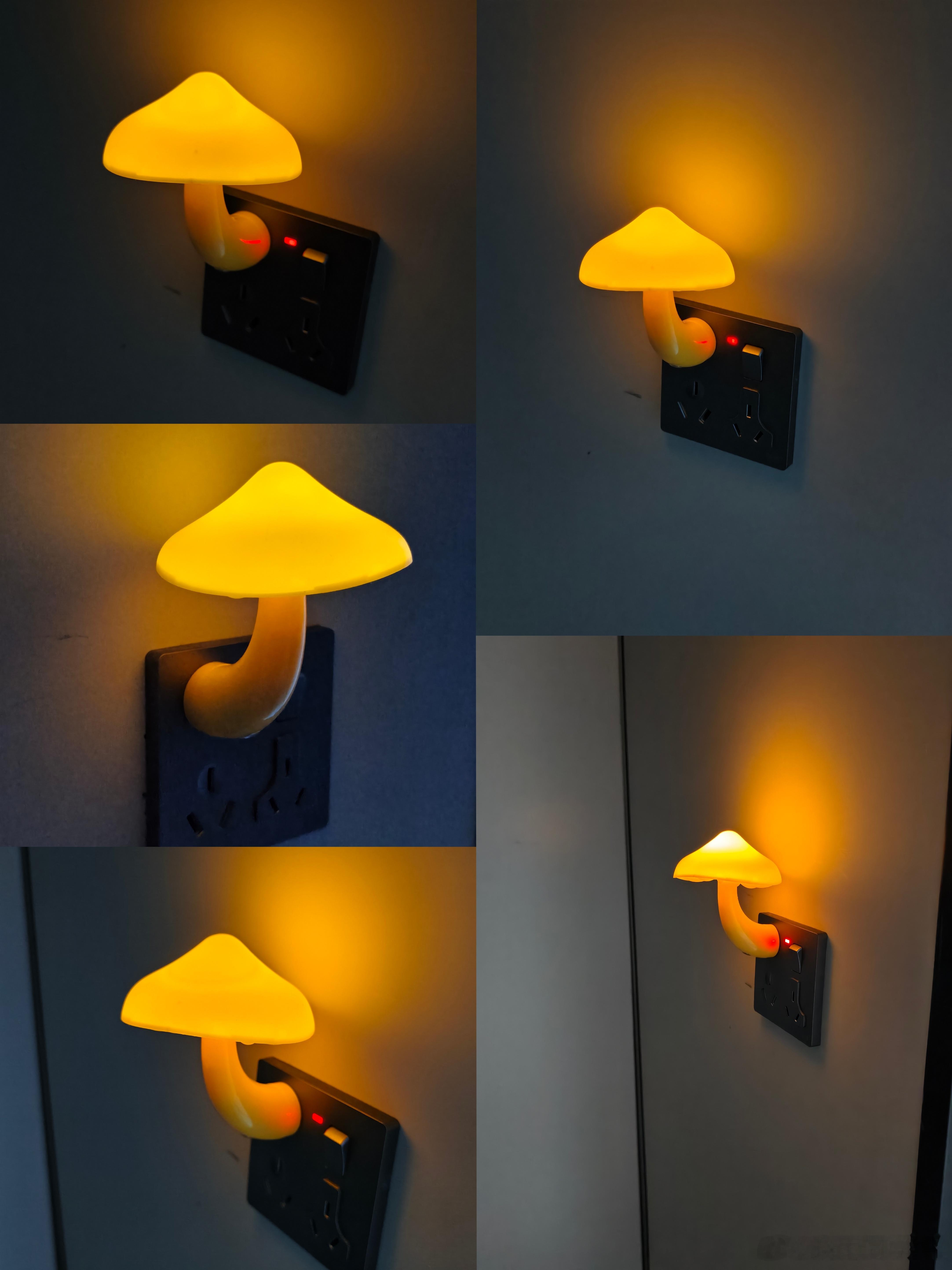 最近挖到宝了！拼多多3块钱的快乐谁懂啊～这个🍄小夜灯也太绝了，还是光控的，晚上