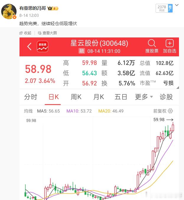 看图说话，趋势的锂电池星云股份今天洗盘后重新来到新高，高抛低吸去做好即可，美滋滋