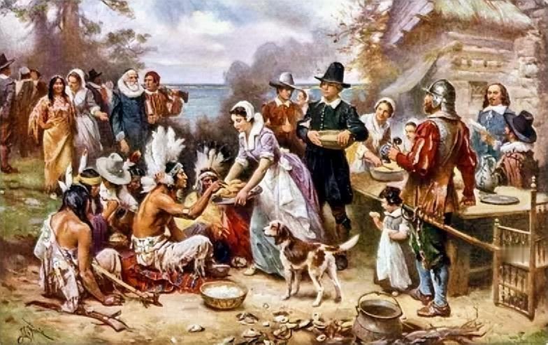 1620年，那艘载着102名清教徒的“五月花号”抵达北美，他们饥寒交迫，靠着当地