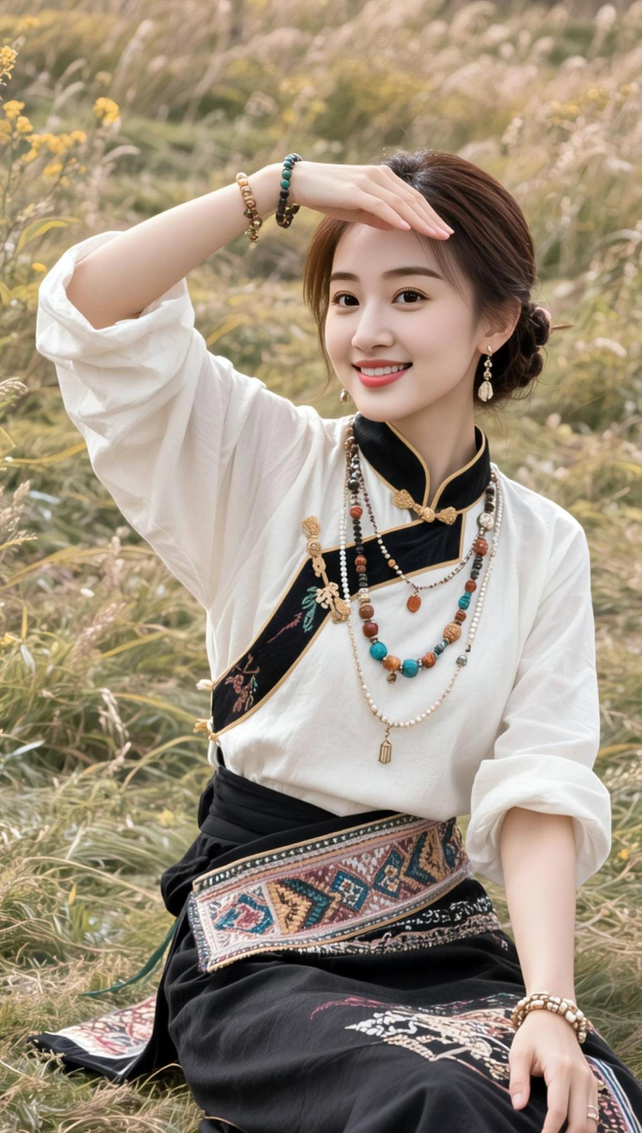 AI暖坪优雅写真 民族风穿搭 抖音ai创作