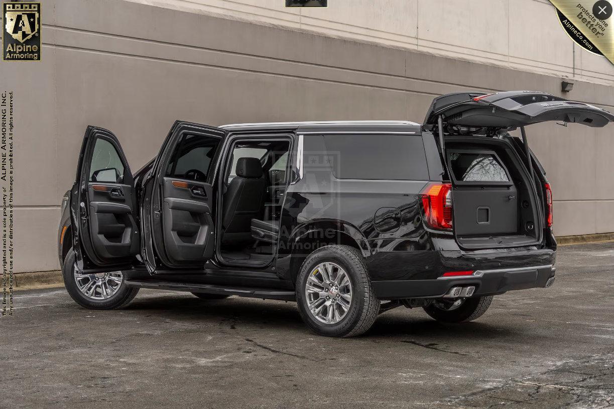 防弹车 Armored GMC Yukon Denali XL，防弹B6等级的育