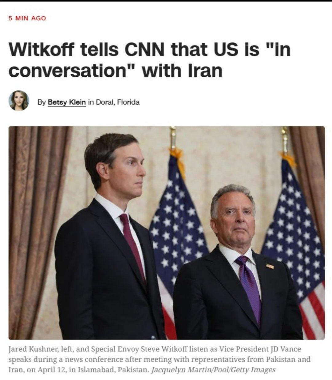 美国特使维特科夫向美国有线电视新闻网（CNN）透露，美国正与伊朗进行“沟通”，双