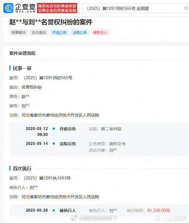 恭喜赵丽颖告黑成功，黑粉被强制执行8w！这爽，干得漂亮！网络非法外之地，支持赵丽