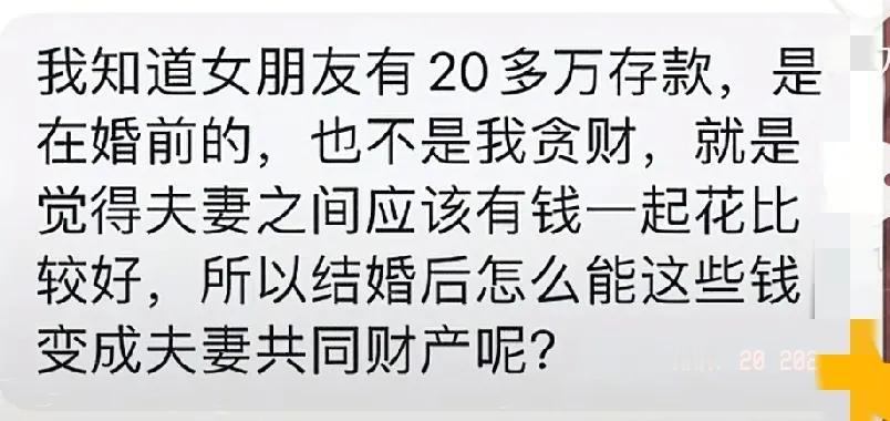 “也不是我贪财”“怎么能把这些钱变成夫妻共同财产呢？”

一位男子咨询律师，怎么