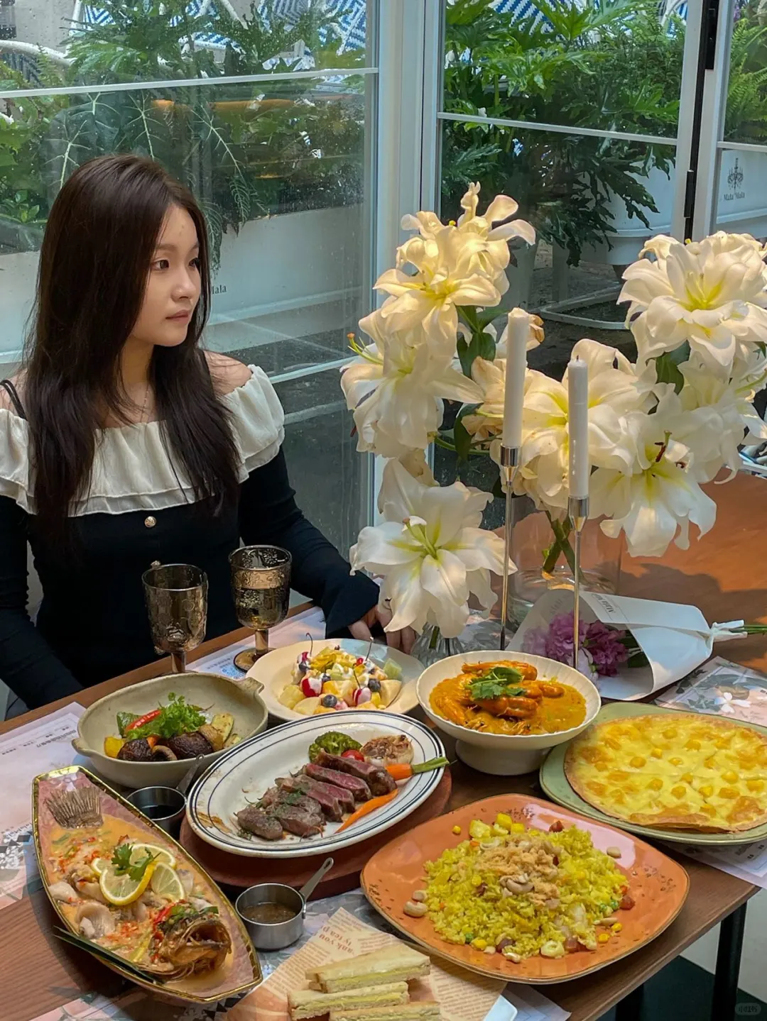 河坊街大井巷旁的花园餐厅，被美到了‼️