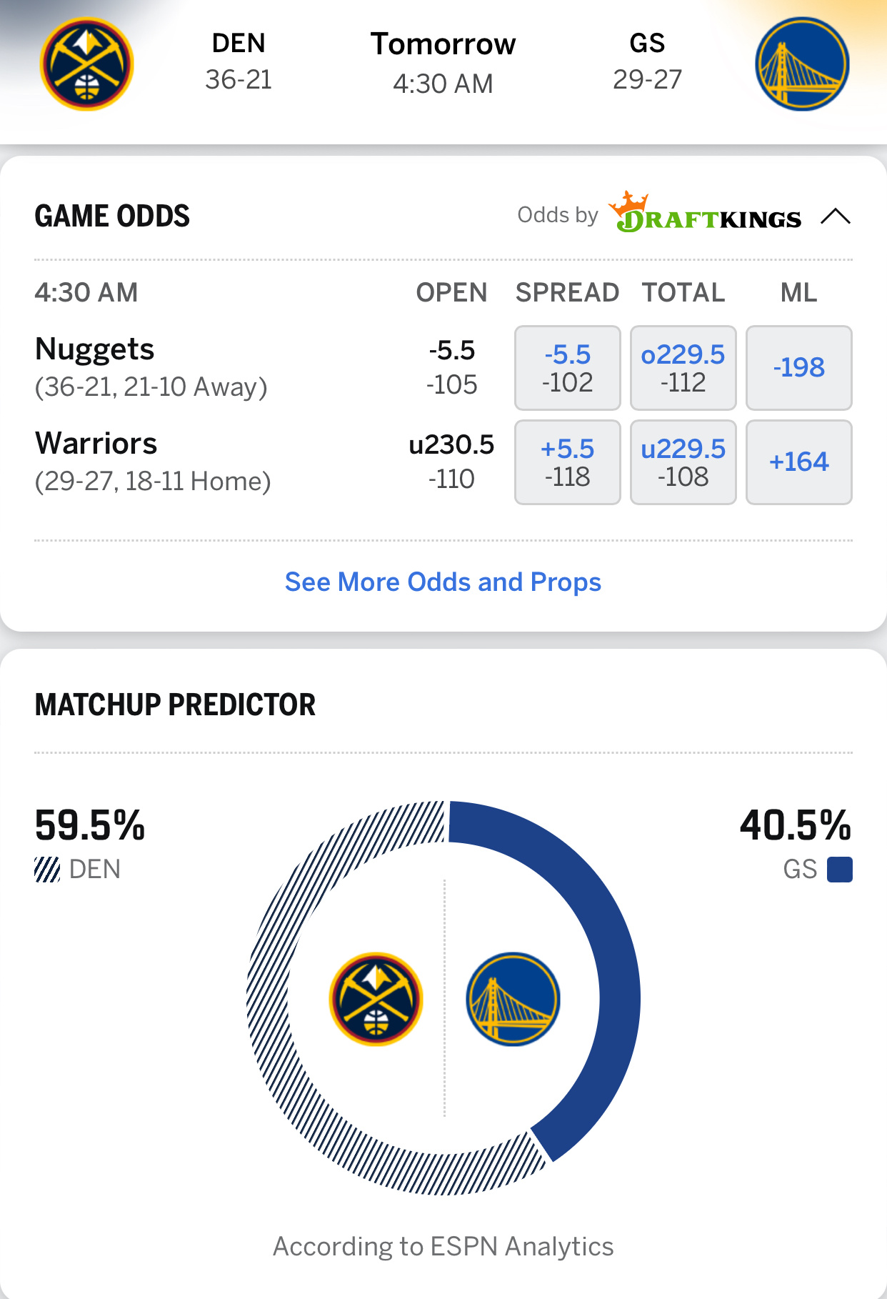 明日凌晨四点半，主场战掘金，双方伤情报告掘金：塔玛贝茨（脚）明日不打、阿隆戈登（