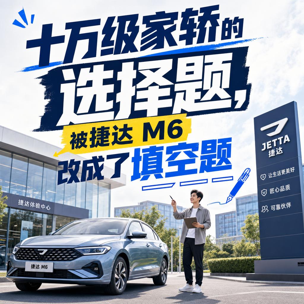 很多人觉得，十万块买纯电家轿，空间、智驾、安全只能挑一样。
但捷达 M6 的上市