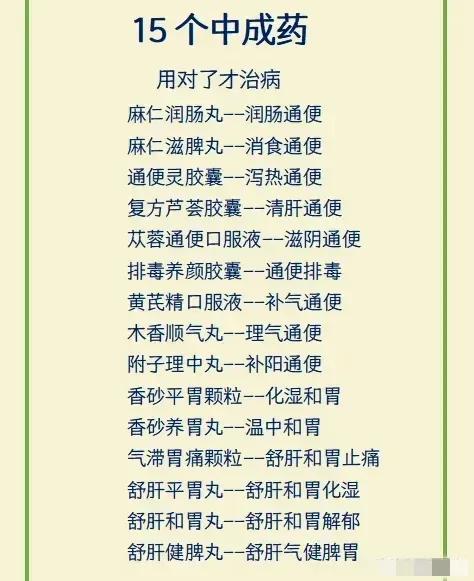 你知道吗？不同的中成药有不同的通便效果，用对了才能治病。今天就来给大家介绍一下1