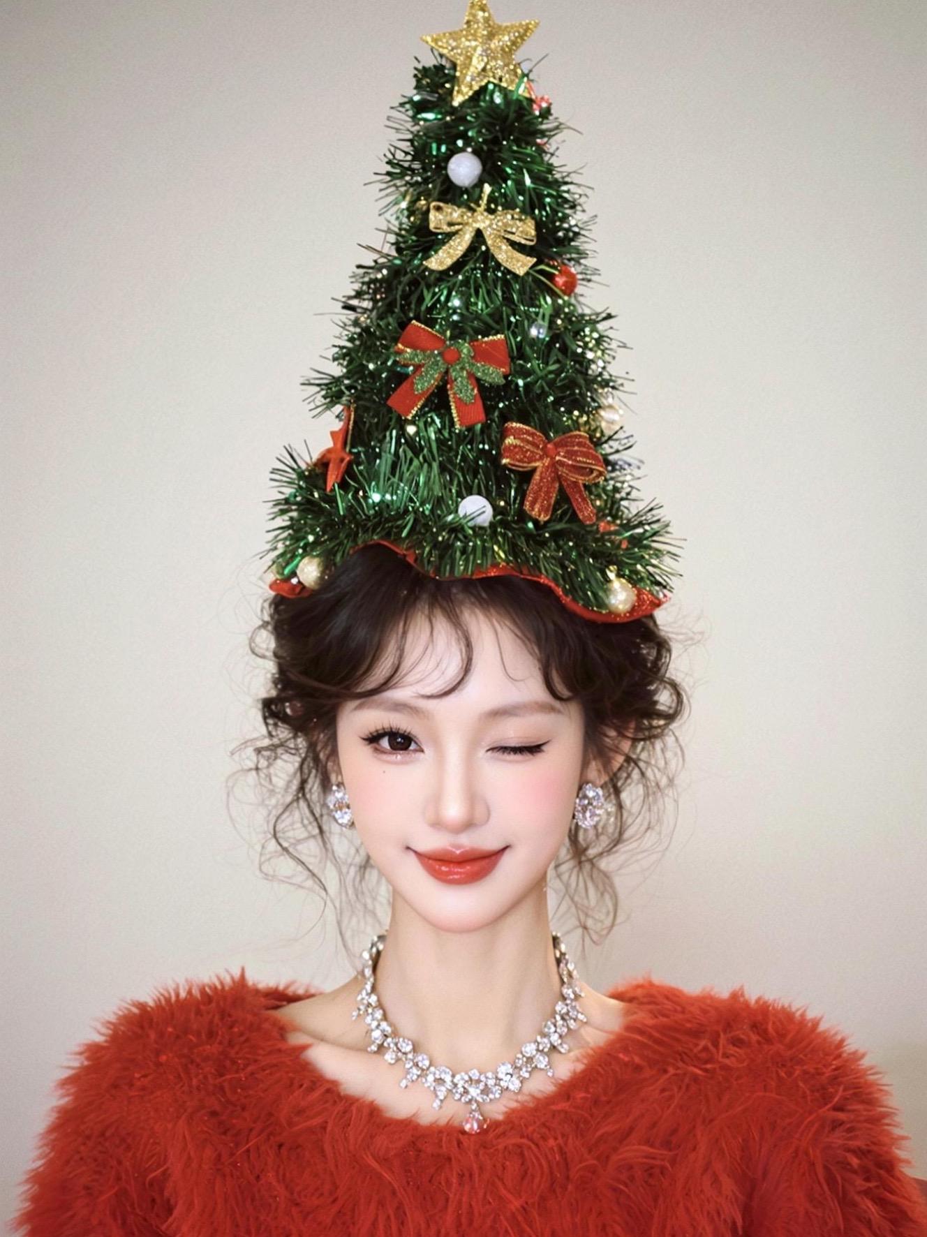 🔥外网超火的圣诞树头拍了！˚₊☃︎❄︎🎄🧣