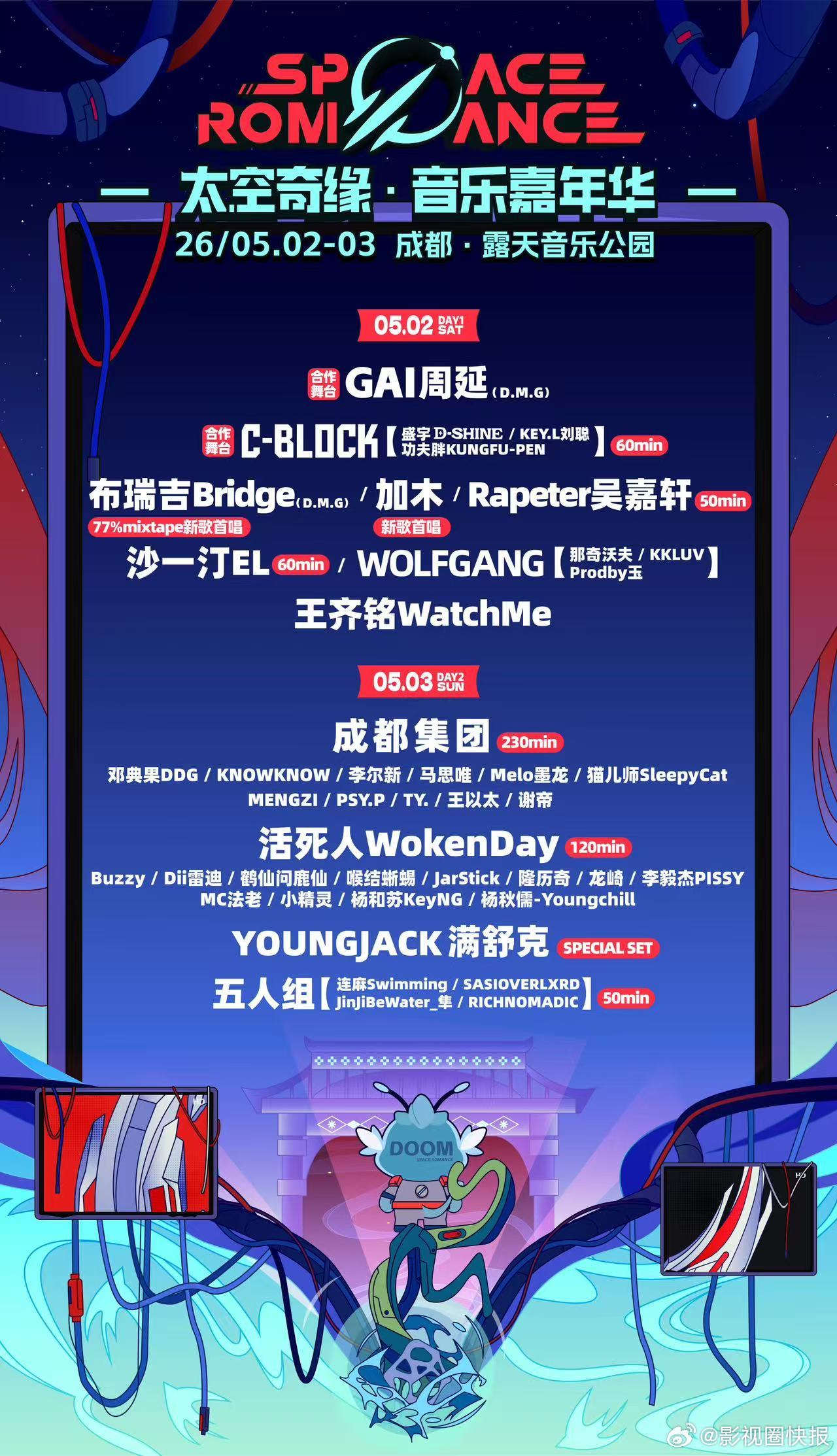 成都说唱音乐节神仙打架谁能拒绝在成都看一场顶级说唱盛宴！成都太空奇缘音乐节今日官