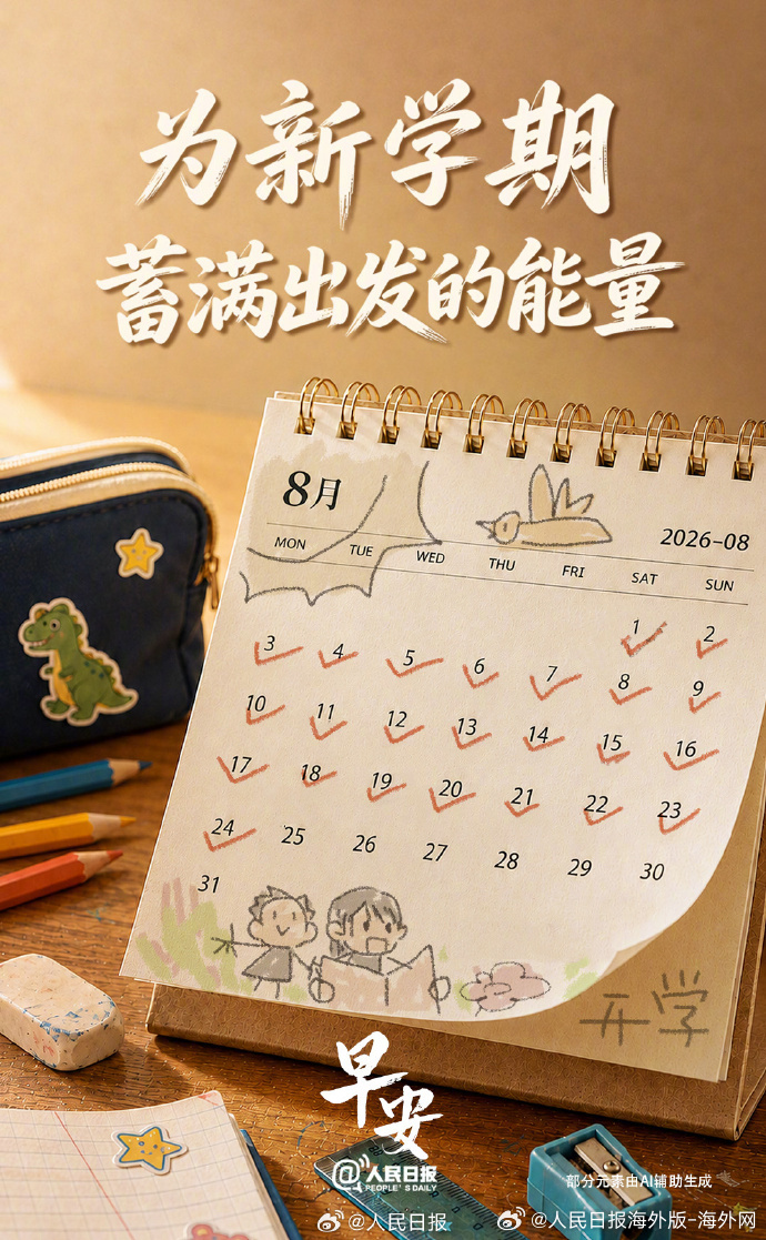 【为新学期蓄满出发的能量】#还有7天就开学了#。假期进入尾声，不妨从现在开始，慢