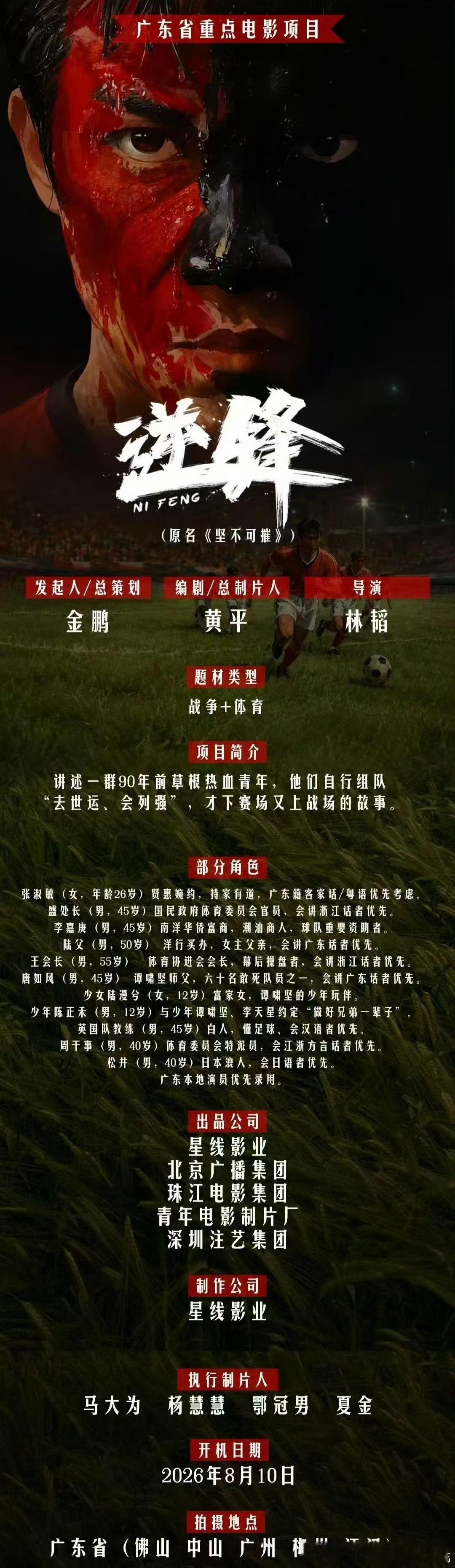 电影《逆锋》导演：林韬主演：许魏洲、阚清子 