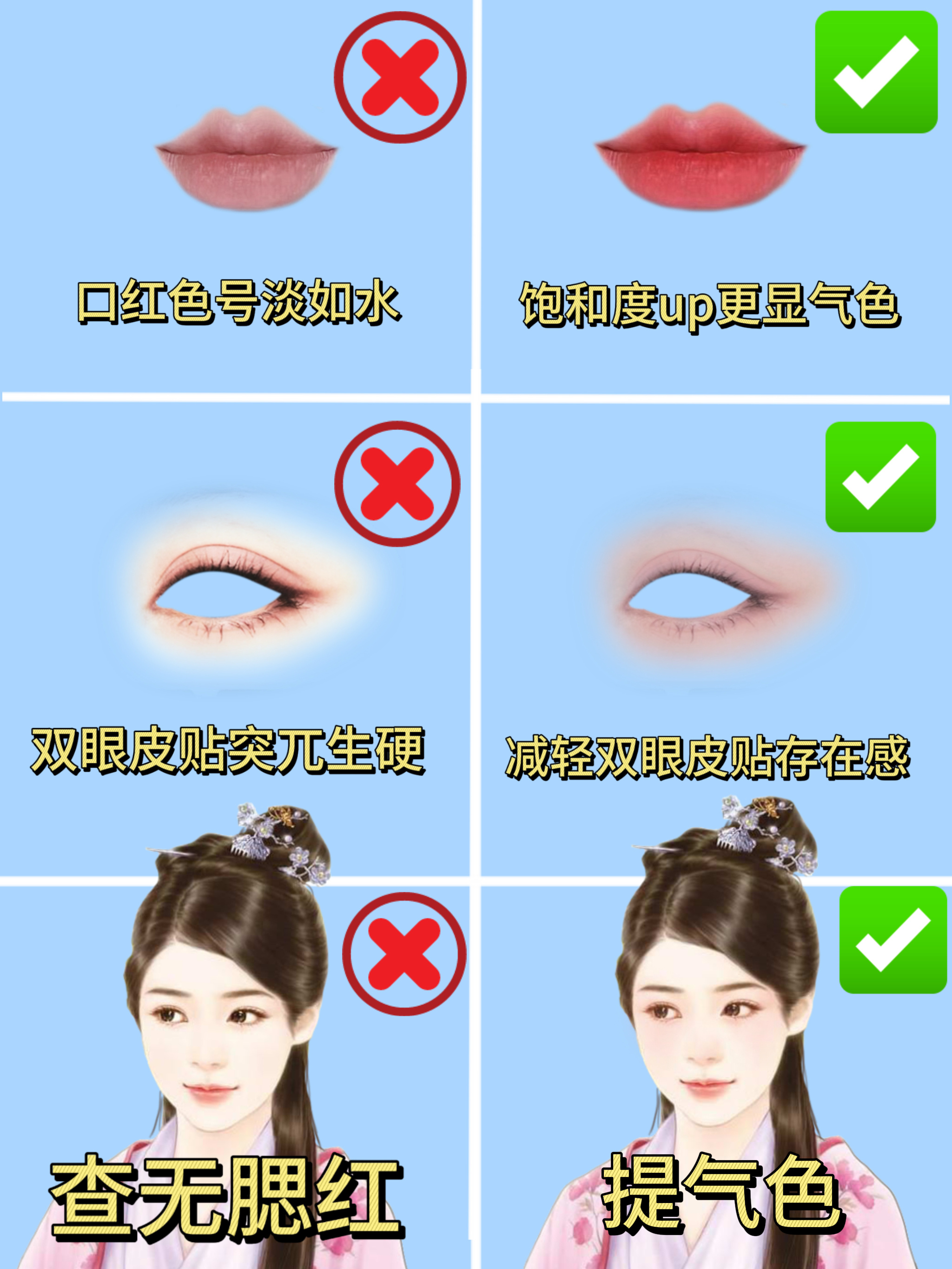上次建议后的调整大家看在眼里希望以下基础妆容问题能马上看到改变[手指比心] ​​