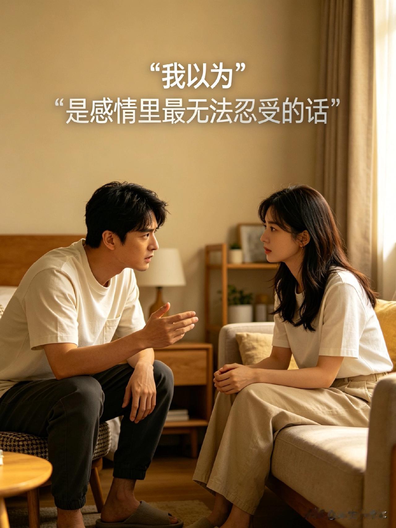 感情里最让人无法忍受的话，莫过于认真解释时总带着“我以为”。
小事尚且可以一次次