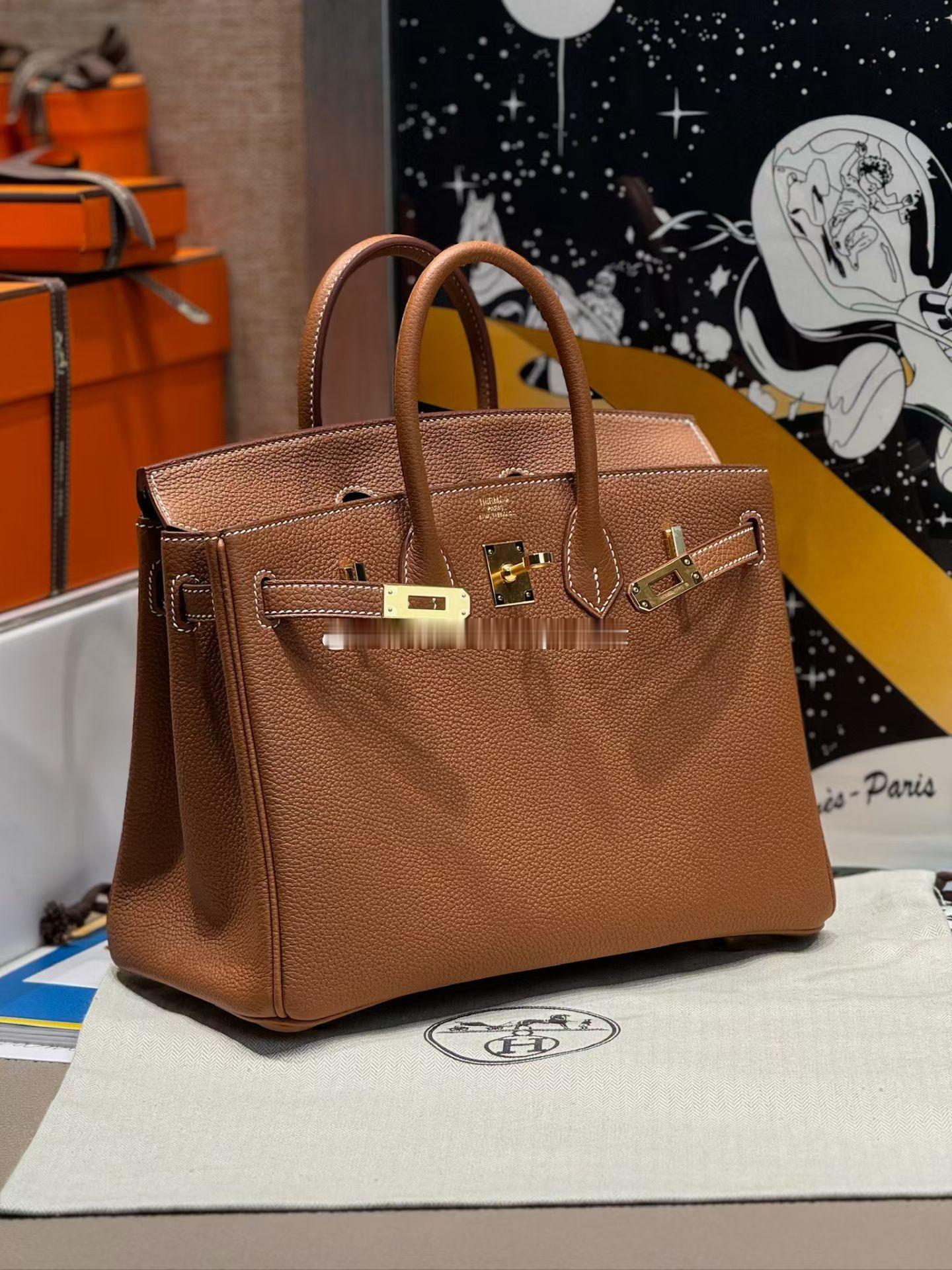 Birkin 25 金棕 Togo 金扣 ​​​