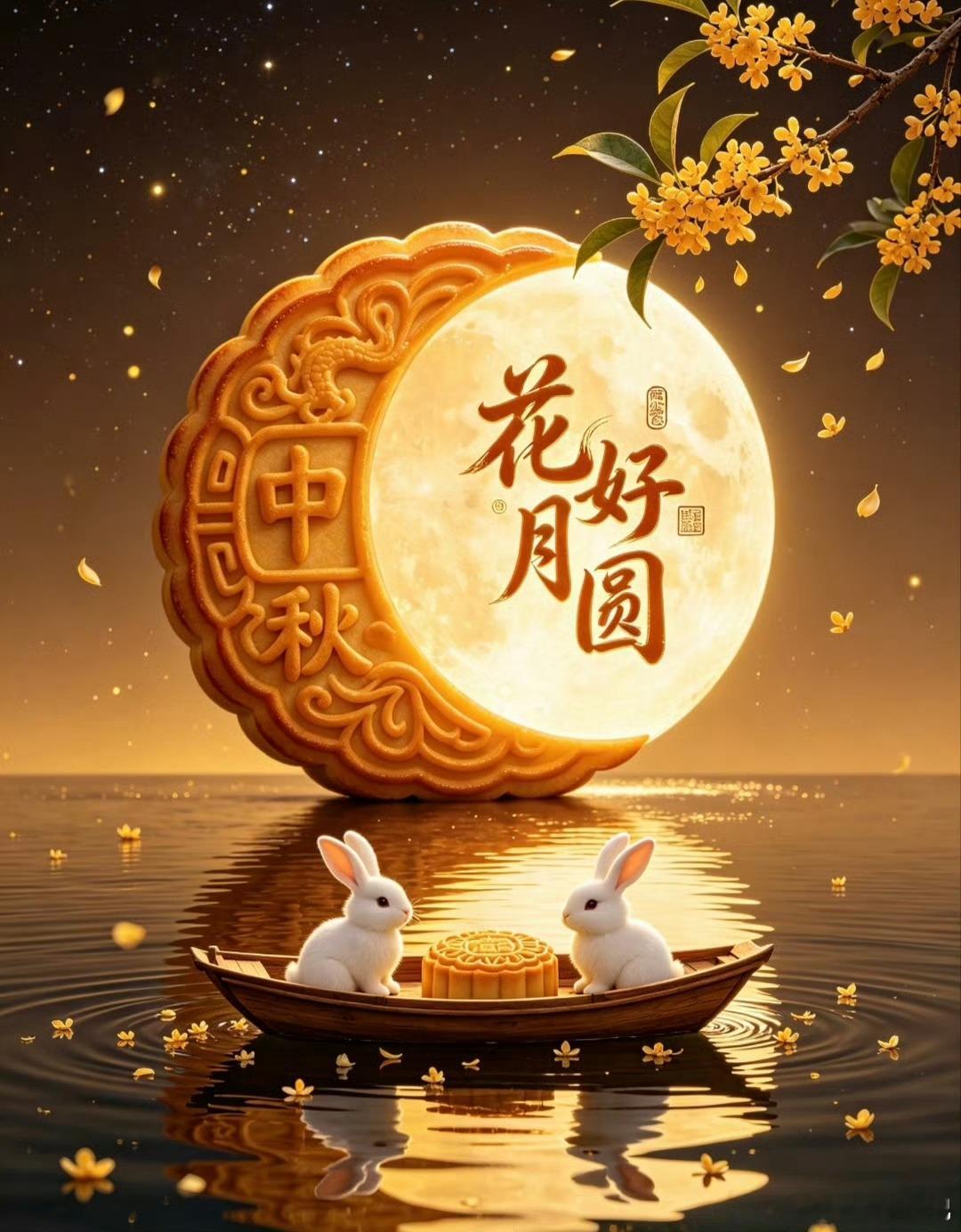 中秋月圆人安㊗️大家：月圆，人圆，事事圆满🌕中秋喜乐，岁岁平安🥮 ​​​