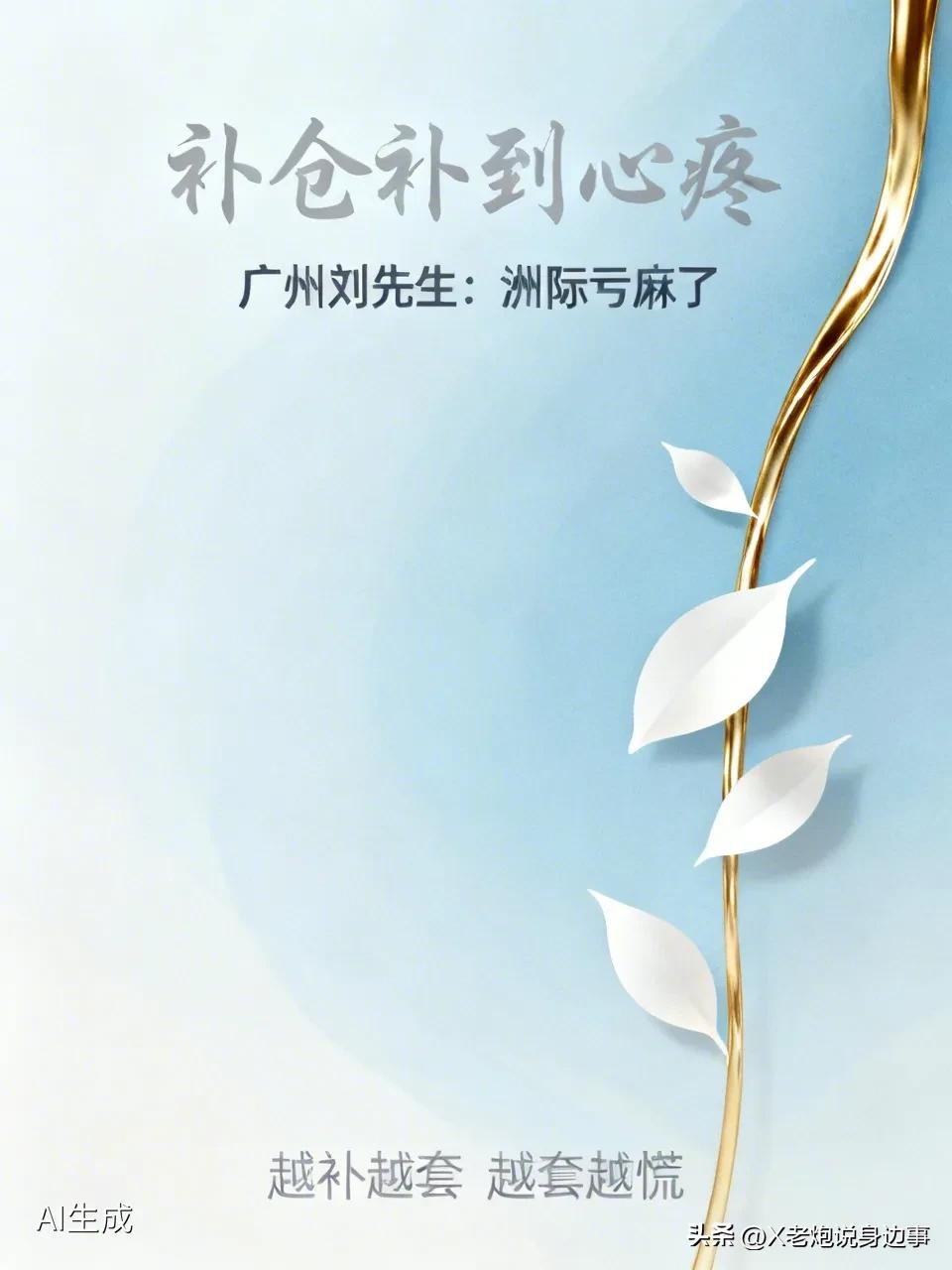 补仓补到心疼！广州这位股友，洲际亏麻了
 
3月9号，广州一位刘先生，先是3万买