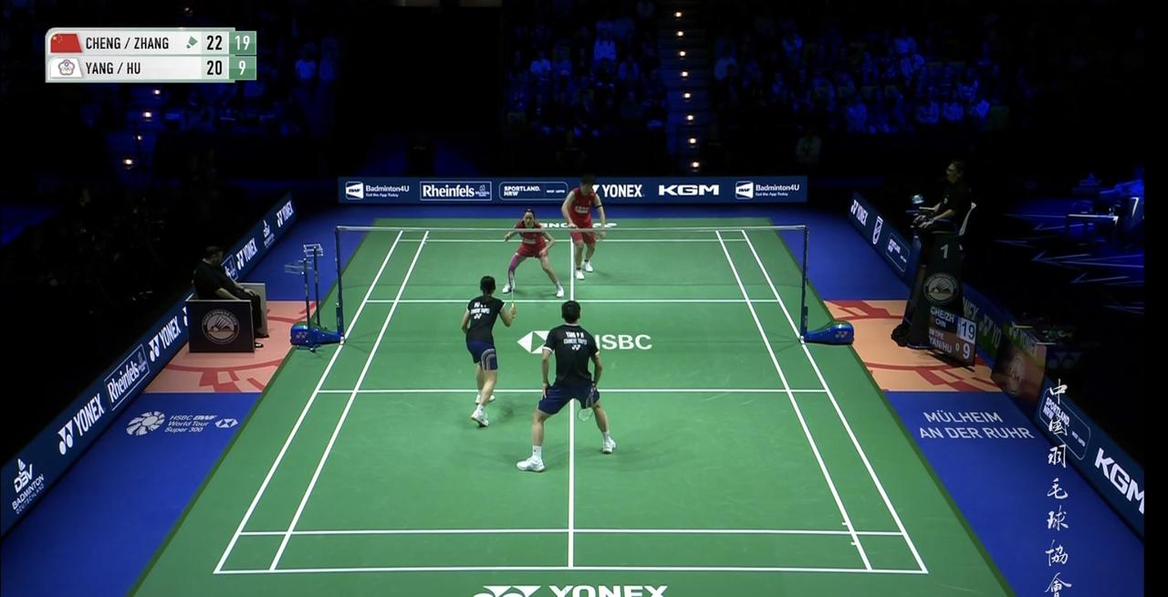 国羽混双程星/张驰真是英勇，一场漂亮的2-0赢下台北名将组合晋级决赛

今天首场